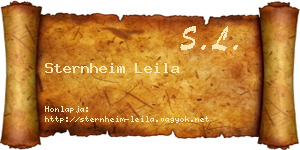 Sternheim Leila névjegykártya