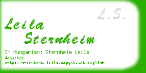 leila sternheim business card
